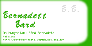 bernadett bard business card